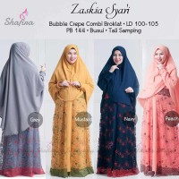 Jual grosiran zaskia syarii matt buble crepe Combi broklat premium, busui Murah