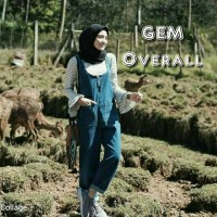 Jual Celana jeans wanita / Overall murah / hijab : Gem Overall Murah