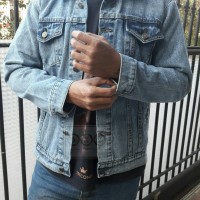 Jual jaket denim/jeans unisex big size (sand wash) Murah