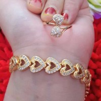 Jual set xuping gelang & cincin 21.8 Murah