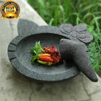 Jual cobek dan ulekan batu hello kitty (besar) Murah