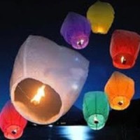Jual ampion lentera terbang sky lantern new year tahun baru natal api fire Murah
