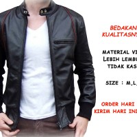 Jual Jaket Semi Kulit Ariel Hitam Murah