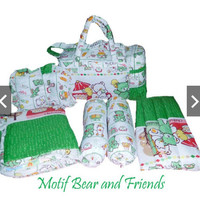 Jual Tas Gendongan Bantal Guling Alas Tidur Bayi Set 4 in 1 Merk Chekiddo Murah