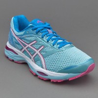 Sepatu Lari Asics Womens Gel Cumulus 18 Aqua Splash White