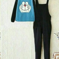 Jual Jumpsuit Overall Doraemon Set Kekinian TfM-918 Murah