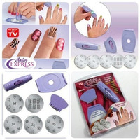 Jual Murah ! Salon Express / Nail Art Stamping Kit , Decorate Your Nails Murah