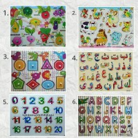 Jual Mainan Anak - Mainan Kayu - Puzzle Kayu - Puzzle Knob Kayu Murah