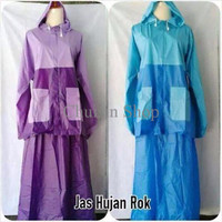 Jual TERBATAS Jas Hujan Wanita Muslimah SALSA, Setelan Jas - Rok MURAH MERI Murah