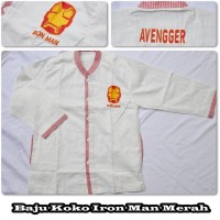 Jual Baju Koko Iron Man Merah (Size S) Murah