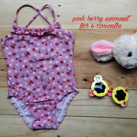 Jual jual baju renang anak cewek (pink berry swimsuit) Murah