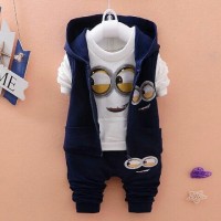 Jual Set Jacket Minion Navy Baju Setelan Anak Cowok Pakaian Anak Cowok Murah