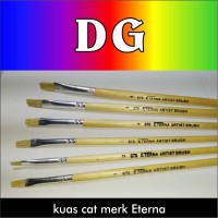 Jual Kuas Cat Lukis model bulu flat merk Eterna 1 SET dari no.1-6 Murah