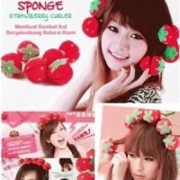 Jual Strawberry Roll Sponge Hair Curler Rambut Ikal Tanpa CATOK ( Isi 6pc) Murah