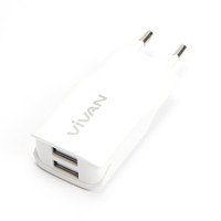 Jual DISKON Charger VIVAN DD01 DOUBLE POWER CUBE 2.4 A - ORIGINAL Murah