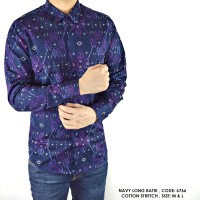 Jual BAJU KEMEJA PANJANG BATIK SONGKET UNIK FORMAL COWOK PRIA KERJA KANTOR Murah