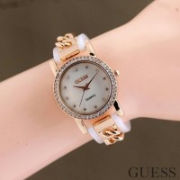 Jual Jam Tangan Wanita / Cewek Murah Guess SK248 Rantai Gold Diskon Murah