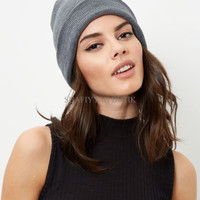 Jual RFT topi kupluk abu tua dark grey beanie hat import Murah