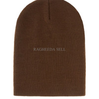 Jual GHJ topi kupluk coklat brown khaki beanie hat import Murah