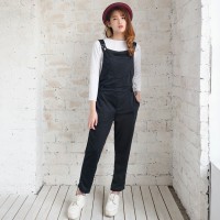 Jual ii#79050 - OVERALL POCKET BLACK 55.000 Bahan babyterri tebal full L Murah