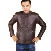 Jual Jaket Kulit Pria Kulit Coklat JK Collection Murah