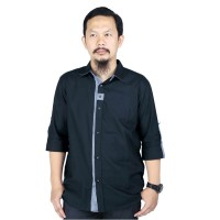 Jual Pakaian Muslim Baju Koko Pria Cotton Hitam Murah