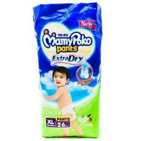 Jual pampers mamy poko extra dry xl 26 pcs Murah