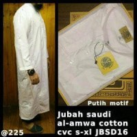 Jual baju gamis pria putih bahan cotton india serat halus adem baru Murah