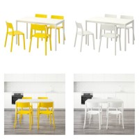 Jual Ikea MELLTORP/JANINGE meja dan 4 kursi wrn pth/kuning uk 125cm Murah