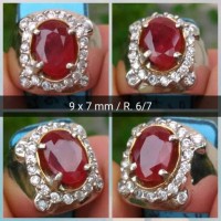 Jual NATURAL RED RUBY RING PERAK KUALITAS 925 Murah