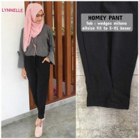 Jual Celana Panjang Kerja Wanita slimfit Homey pant Hitam S - Xl besar Murah