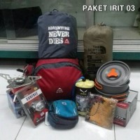 Jual paket alat camping irit 03 bukan eiger consina rei deuter kalibre tnf Murah