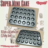 Jual LOYANG CETAKAN PAN 24HOLE TEFLON MINI BULAT KUE MUFFIN CAKE IMPORT Murah
