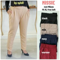Jual Celana Panjang Kerja Wanita slimfit polos missi XL hitam navy maroon Murah