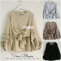 vena blouse / blouse lengan balon / baju atasan wanita / most crepe