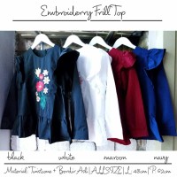 Jual embroiderry frill top Murah