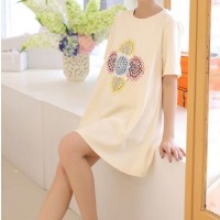 Jual OP1681 Flower Loose Shirt Bige Size XDW8026 KODE Bimb2158 Murah