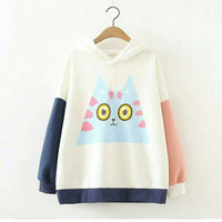 Jual MURAH Jaket sweater wanita / Baju korea murah : Big Eye Owl Murah