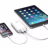 Jual PROMO Vivan L8 8000mAh 2 USB Ports Power Bank with LED Light White ORI Murah