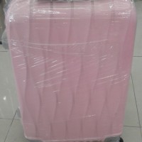 Koper murah sedang fiber polo hardcase kain fabrik dupont 4 roda