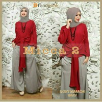 Jual celana panjang kulot set frill top blouse micca Murah