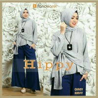 Jual celana panjang kulot + frill top blouse salma Murah