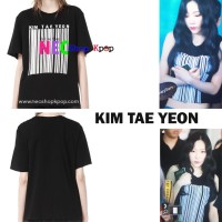 Jual Girls Generation Taeyeon Women's Black Barcode T-shirt Murah