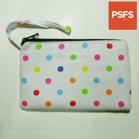 Jual Pouch Dompet Smartphone Motif Polkadot 2 Layer 20 x 12 cm - 0090 Murah