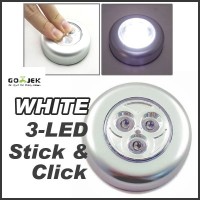 Jual Stich Touch Lamp 3 Led / Lampu Mini Tekan Lemari Tempel 3 Led LMP01 Murah