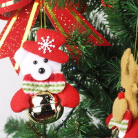 Jual gantungan natal lonceng Christmas Santa Klaus bell gift tree ach004 Murah