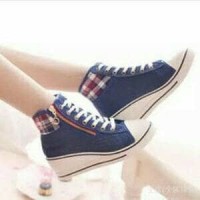 Jual Wedges Boots Biru G01 Murah