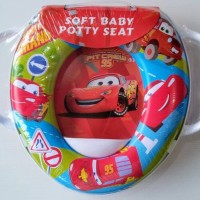 Jual Toilet Training Anak - Soft Baby Potty Seat Handle Karakter Cars Murah