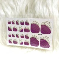 Jual Stiker Kuku Kaki / Toe Sticker / Stiker Kuku Kaki Purple Pattern Murah