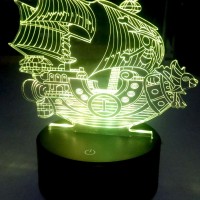 Jual Lampu Hias 3D LED One Piece Thousand Sunny Murah